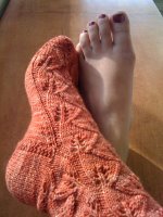 Mari's completed sock...